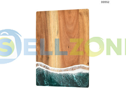 Σανίδα κουζίνας με εποξειδική ρητίνη "Sea Bay" από ξύλο ακακίας – DD552